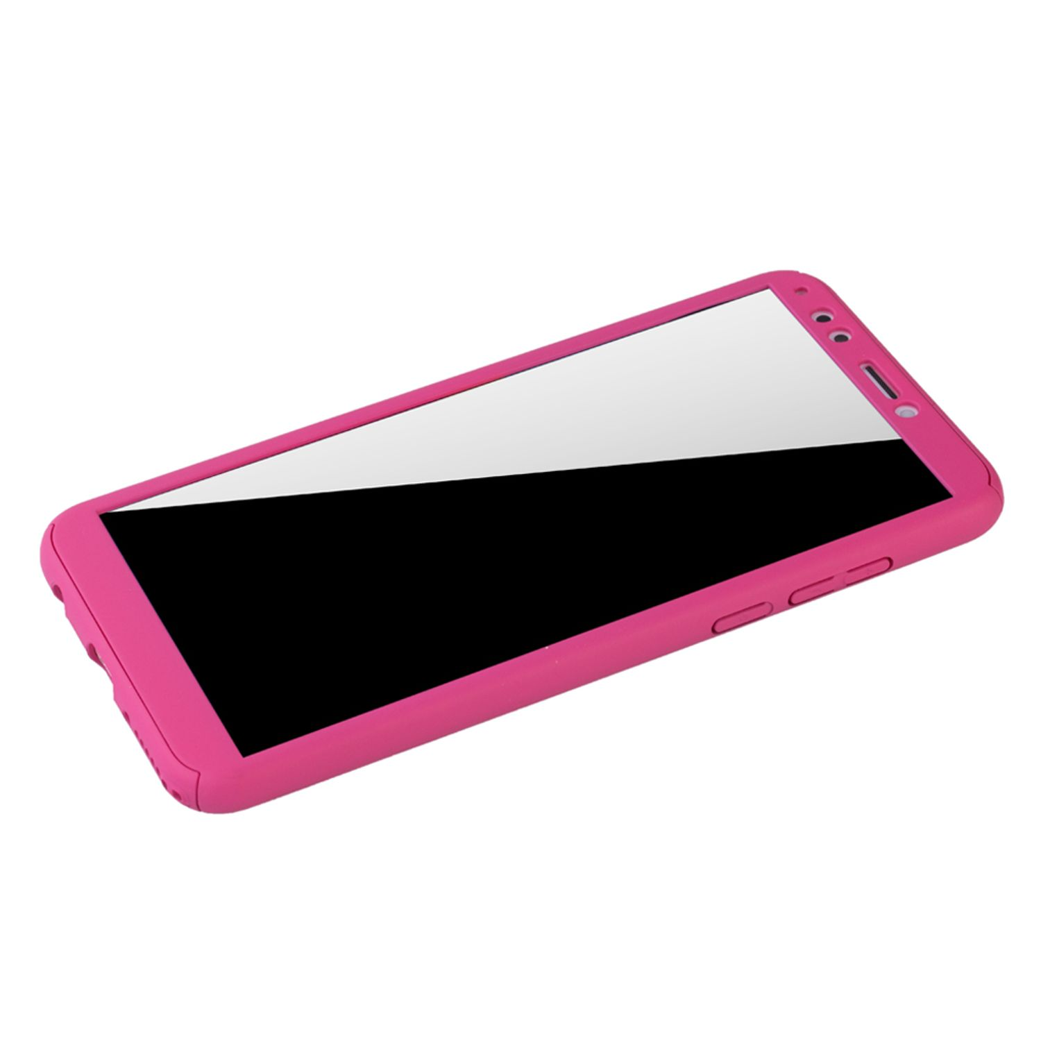 KÖNIG DESIGN Schutzhülle, Huawei, Honor Pink 7C, Full Cover