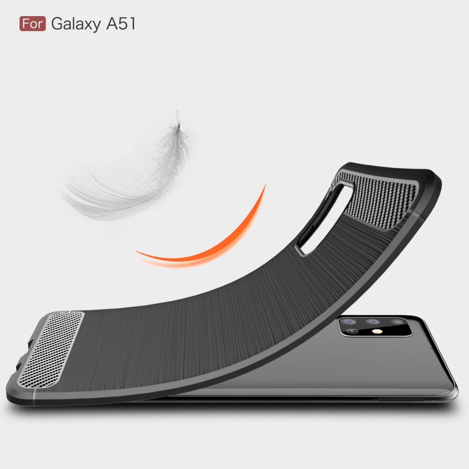 KÖNIG Schwarz DESIGN A51, Galaxy Samsung, Backcover, Schutzhülle,