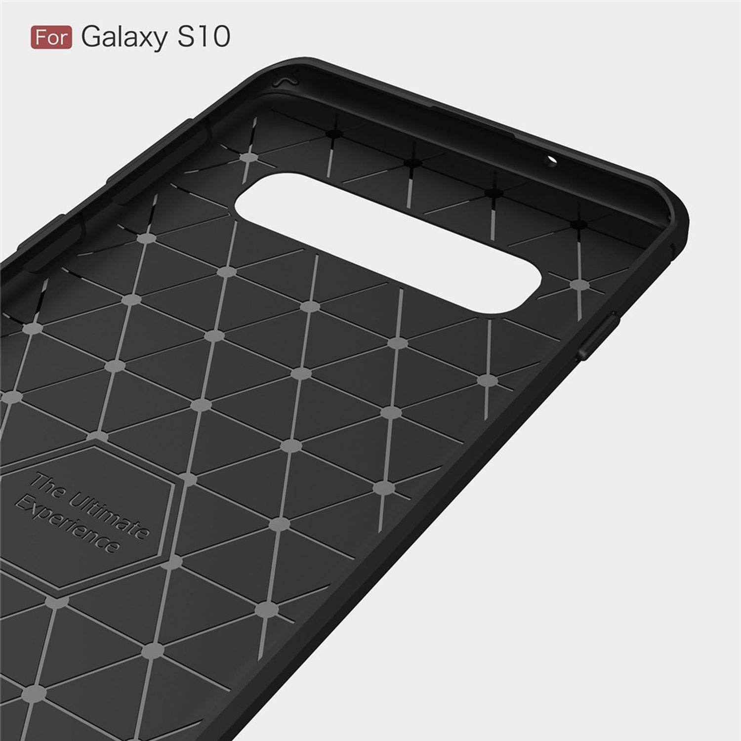 Samsung, KÖNIG DESIGN Galaxy Optik, Grau Handyhülle Carbon Backcover, S10,