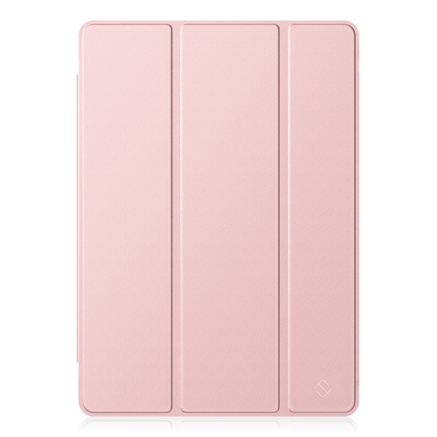 Rosa Tablet-Hülle mit drei Paneelen.