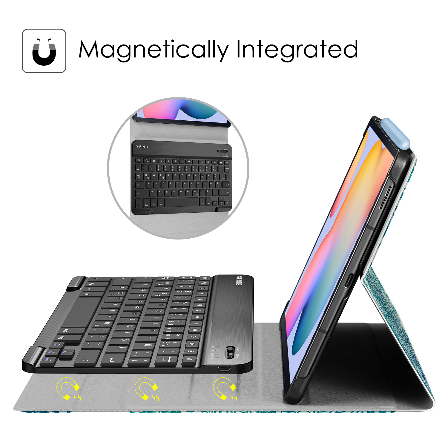 + Bookcover, Lite Tastatur, 10.4 FINTIE S6 2022/2020 Tab Samsung, SM-P610/P613/P615/P619, Sternenhimmel Galaxy Hülle