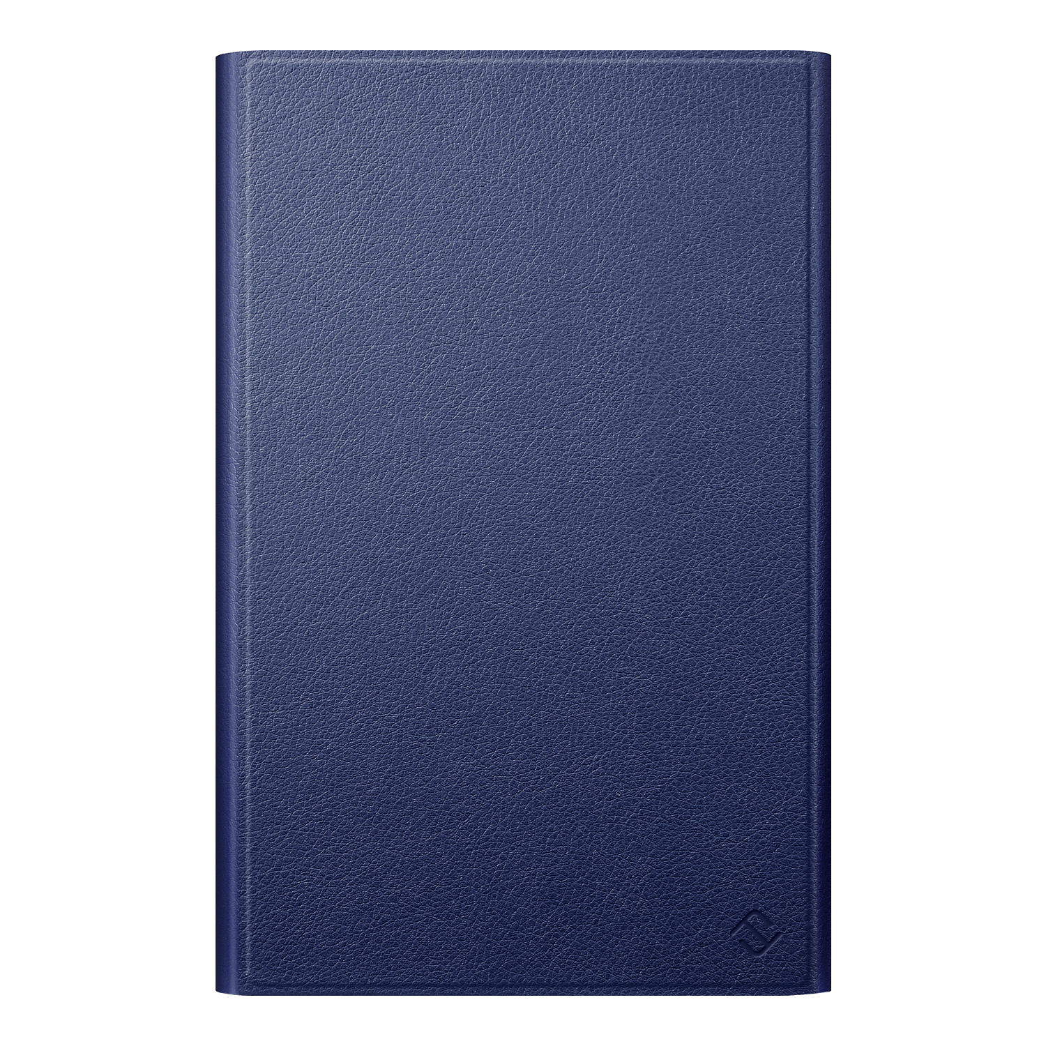 Blaue Tablet-Hülle aus Leder.