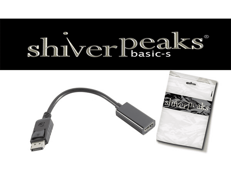 Displayport Adapter, Stecker 1.2/ Adapter HDMI DisplayPort Buchse, SHIVERPEAKS