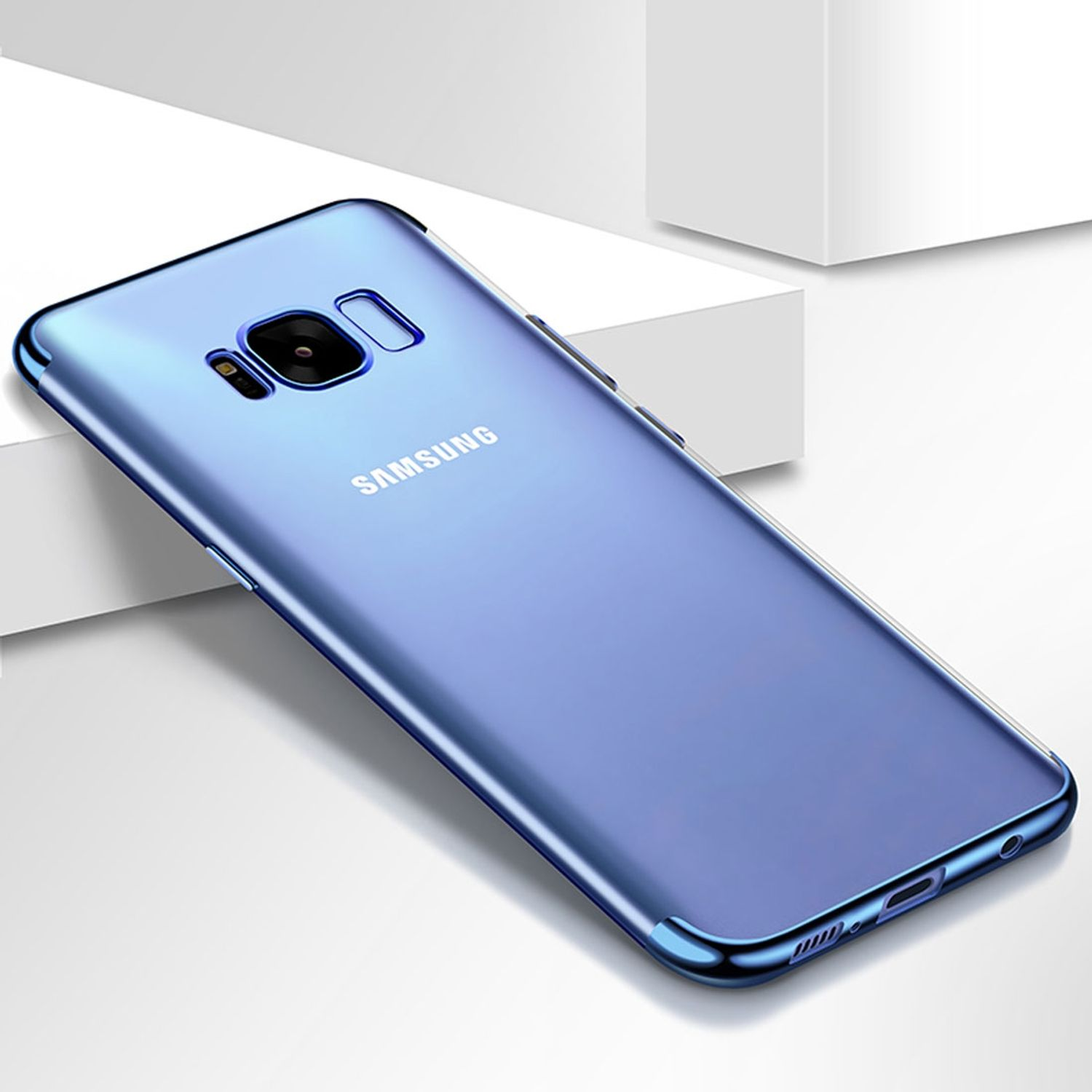 Edge, Schutzhülle, KÖNIG Galaxy DESIGN S6 Blau Samsung, Backcover,