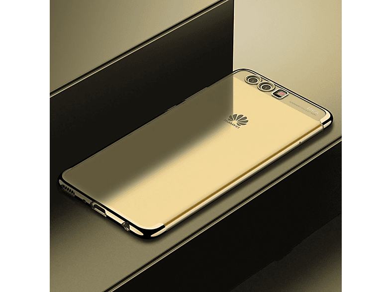 KÖNIG DESIGN Schutzhülle, Backcover, Huawei, P10, Gold