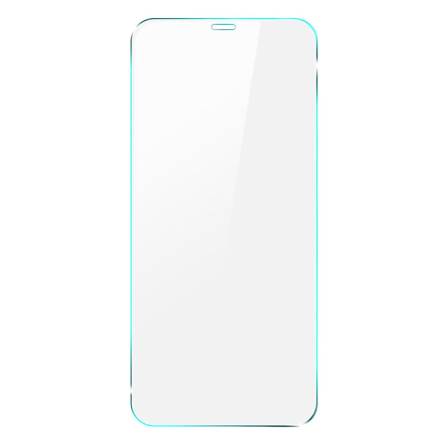 Telefonschutzfolie. Klar, transparent. Weißer Hintergrund.