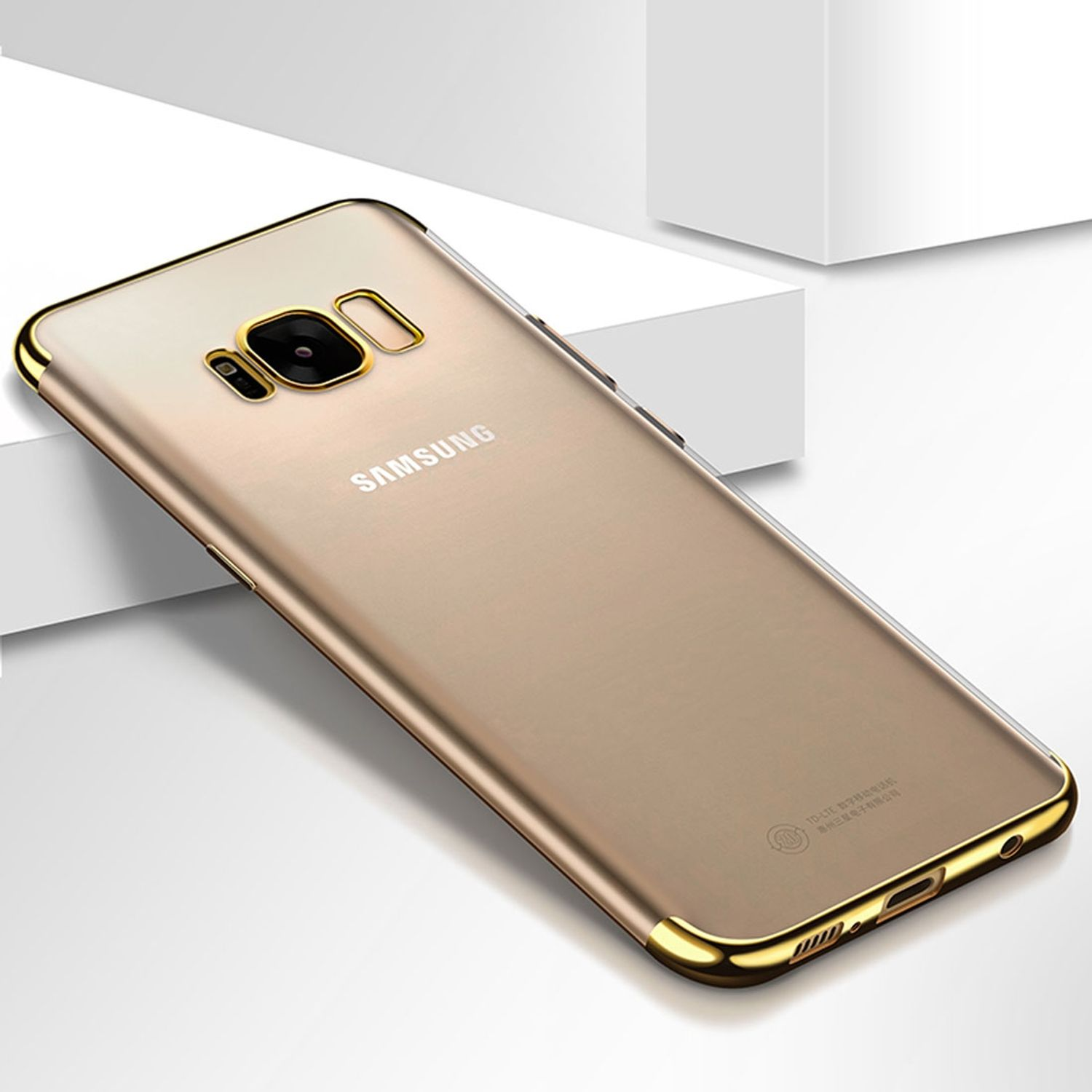 Edge, DESIGN Backcover, Gold S6 Galaxy Samsung, KÖNIG Schutzhülle,
