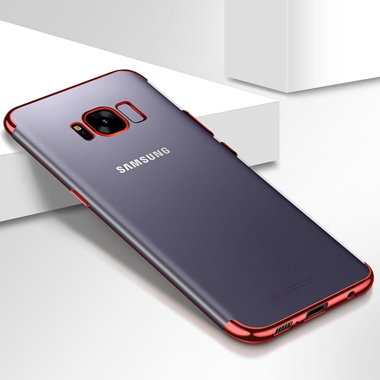 Galaxy KÖNIG Schutzhülle, Rot Backcover, S8 Samsung, Plus, DESIGN