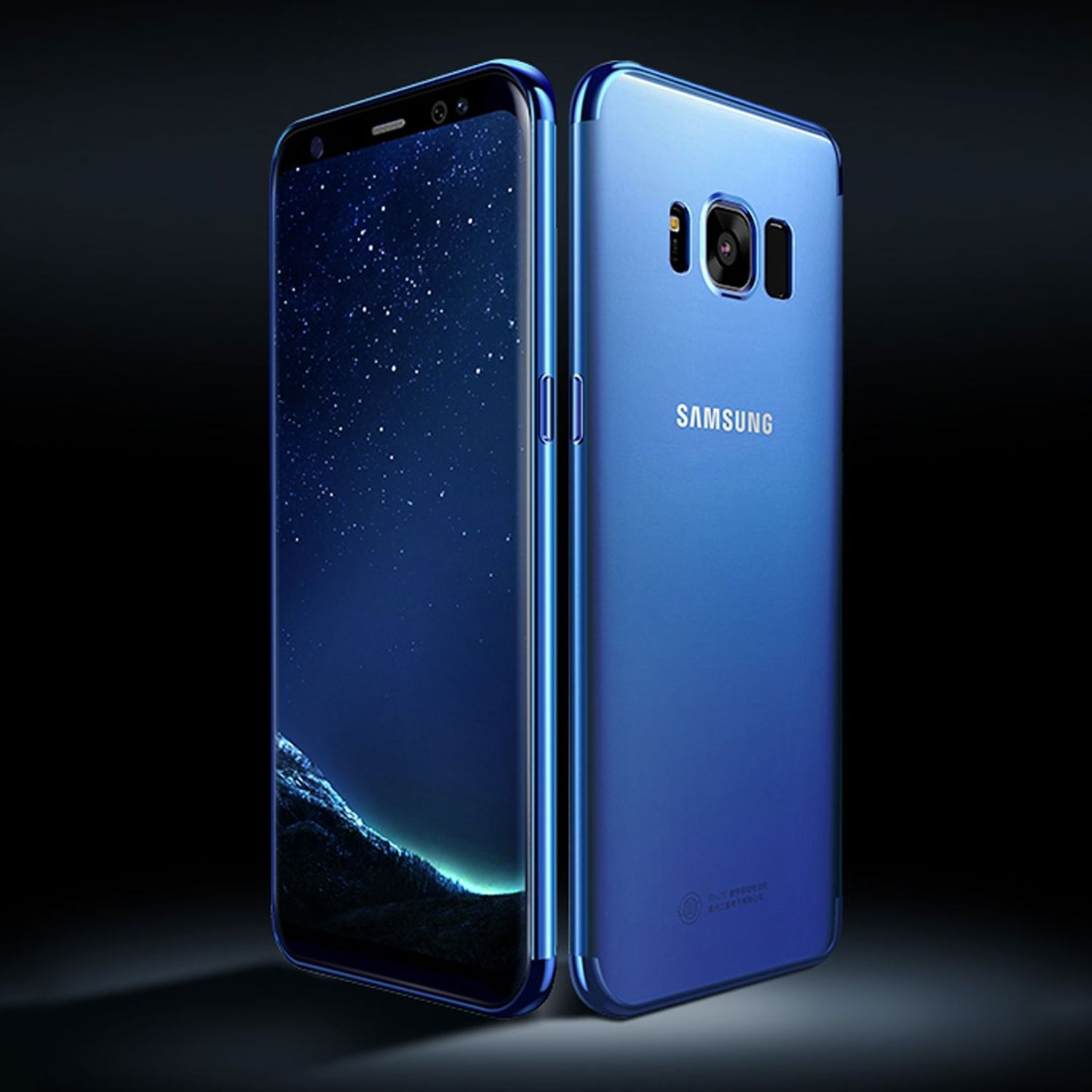 S6 Backcover, KÖNIG Samsung, Galaxy Edge, DESIGN Blau Schutzhülle,