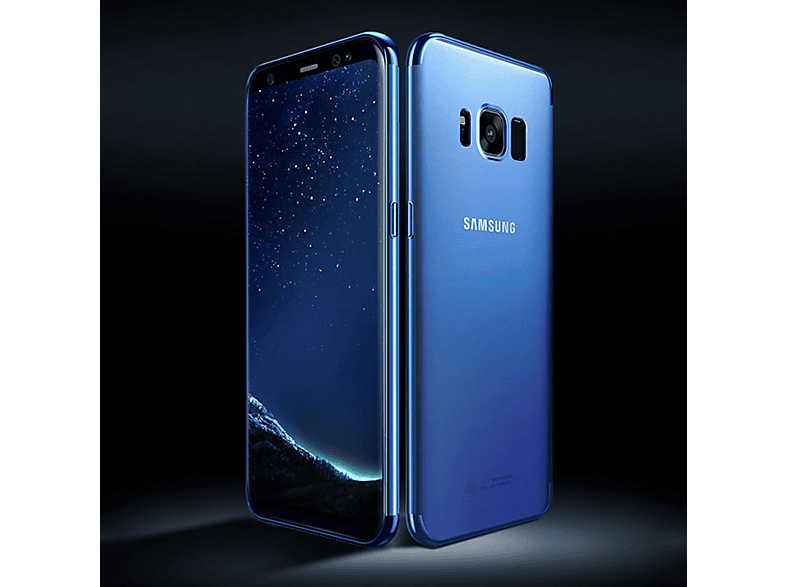KÖNIG DESIGN Samsung, (2018), Galaxy Schutzhülle, A8 Blau Backcover