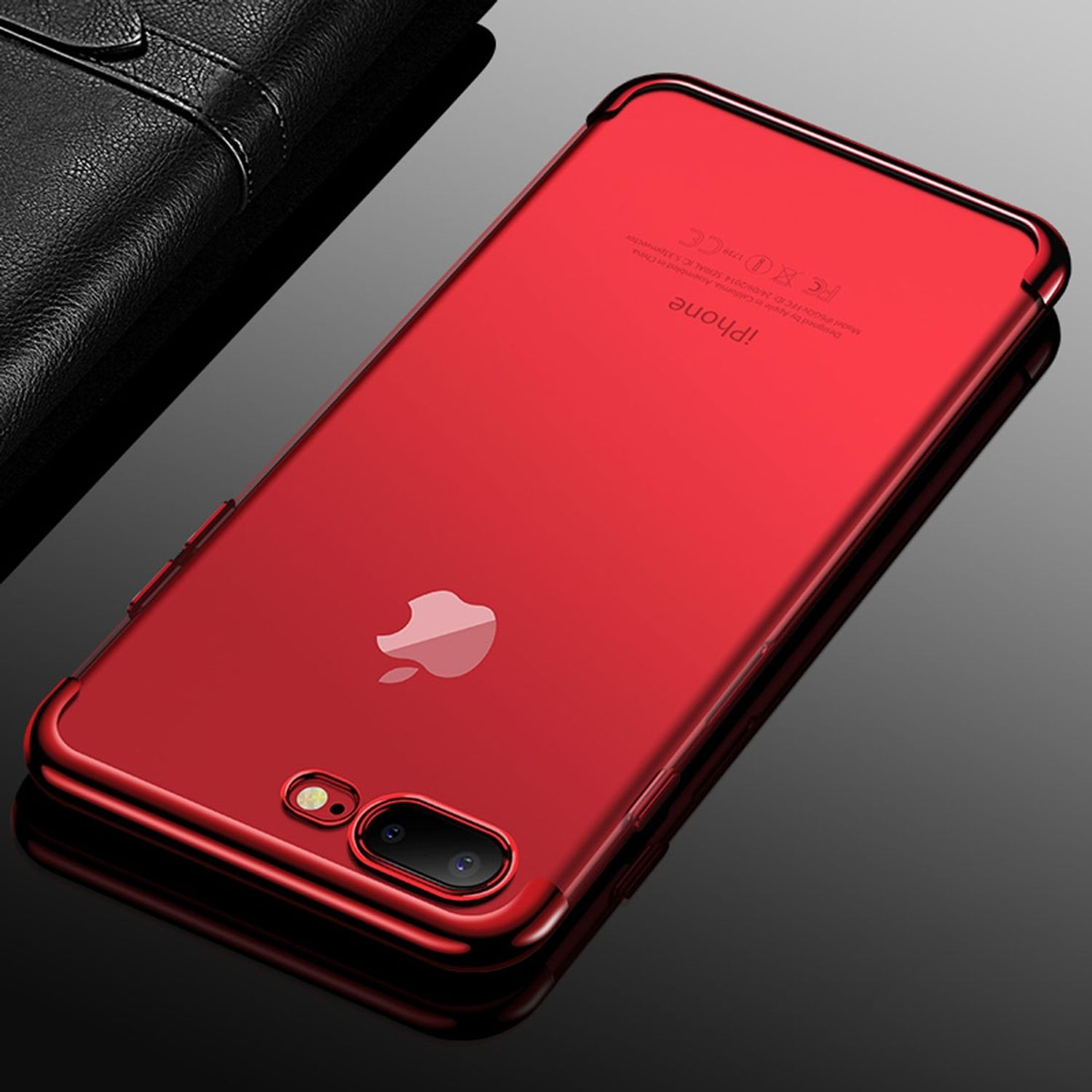 KÖNIG DESIGN iPhone / Schutzhülle, Backcover, Rot Plus, 8 Plus 7 Apple