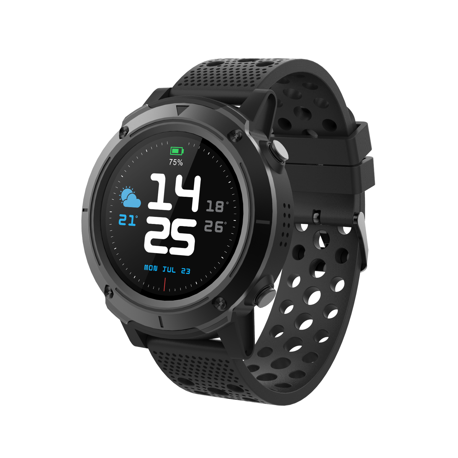 DENVER SW-510 Smartwatch, schwarz, schwarz