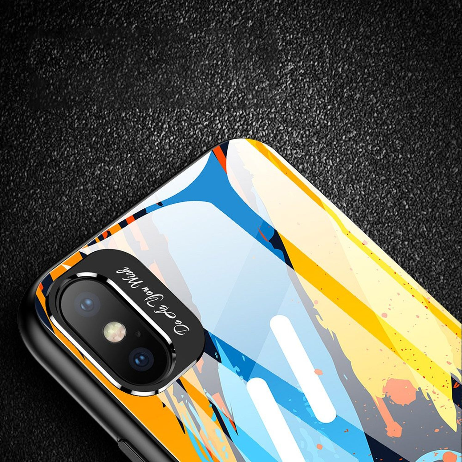Case, Color Bumper, Apple, Mehrfarbig Glass COFI X, iPhone