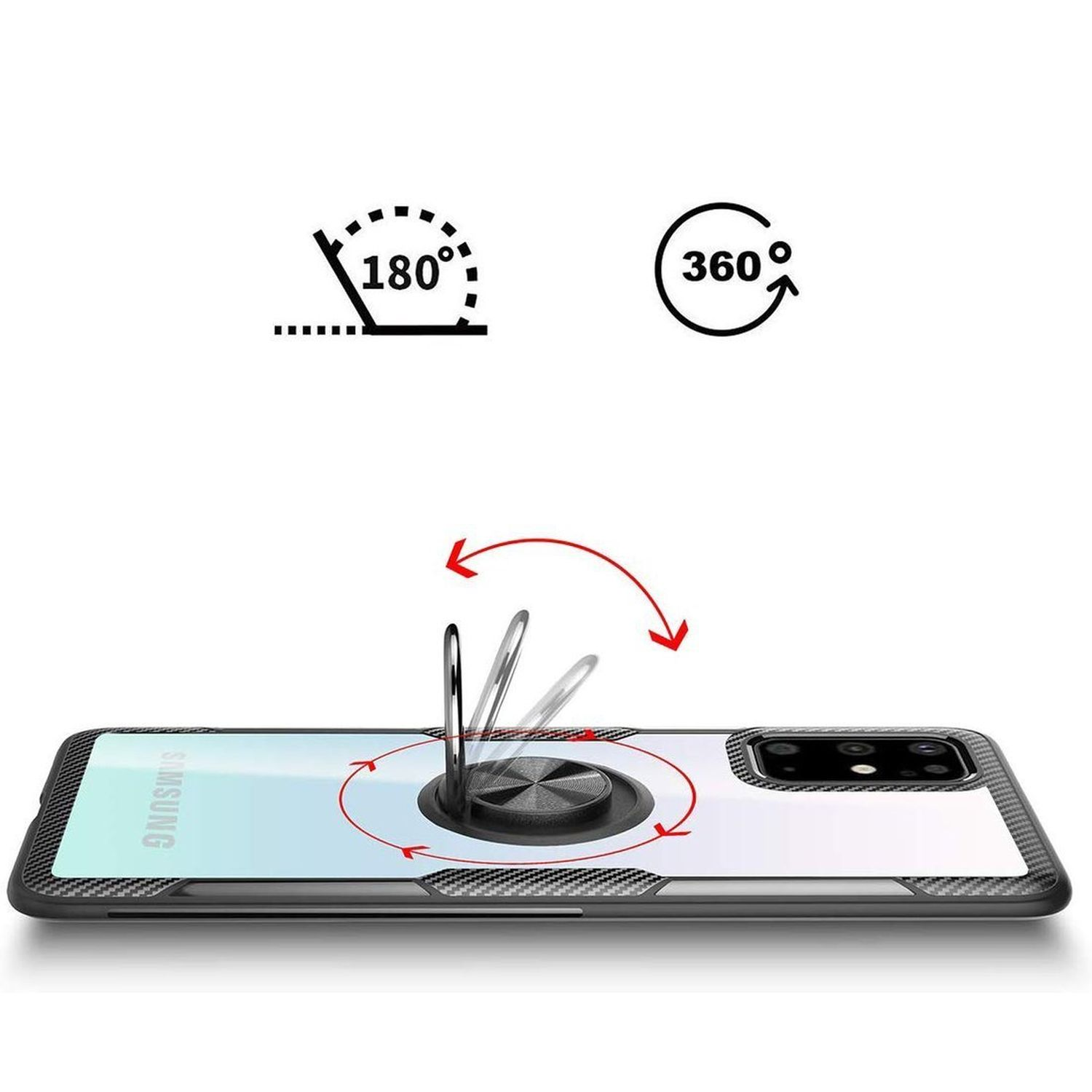 COFI Carbon Ring Case, 11 Bumper, Pro Transparent Apple, Max, iPhone