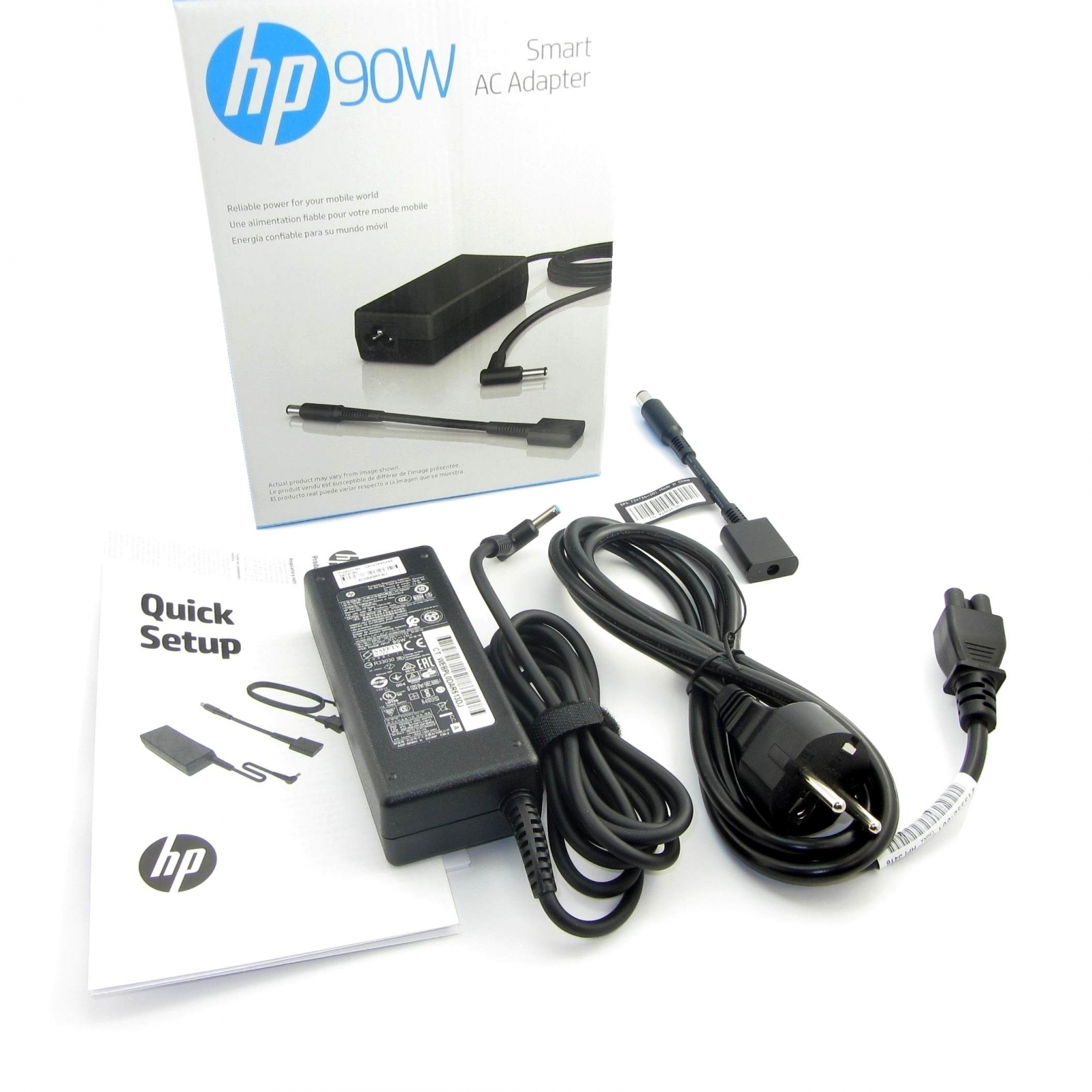 HP 90 709986-002, Notebook-Netzteil x für 19.5V, Watt 3.0 mm rund 4.62A, 4.5 Stecker original Netzteil