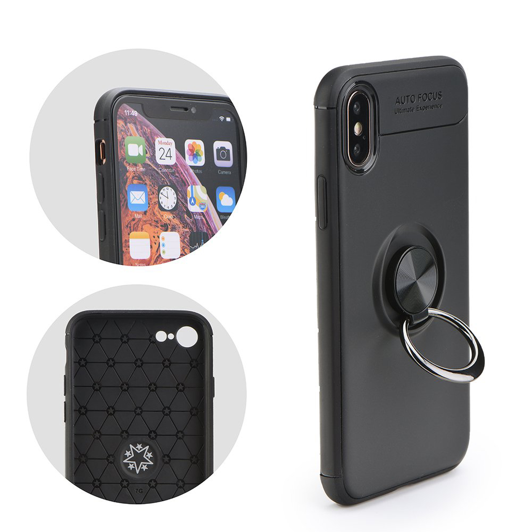 COFI Slim Magnetic Ring Case, Pro Max, Schwarz 11 iPhone Bumper, Apple