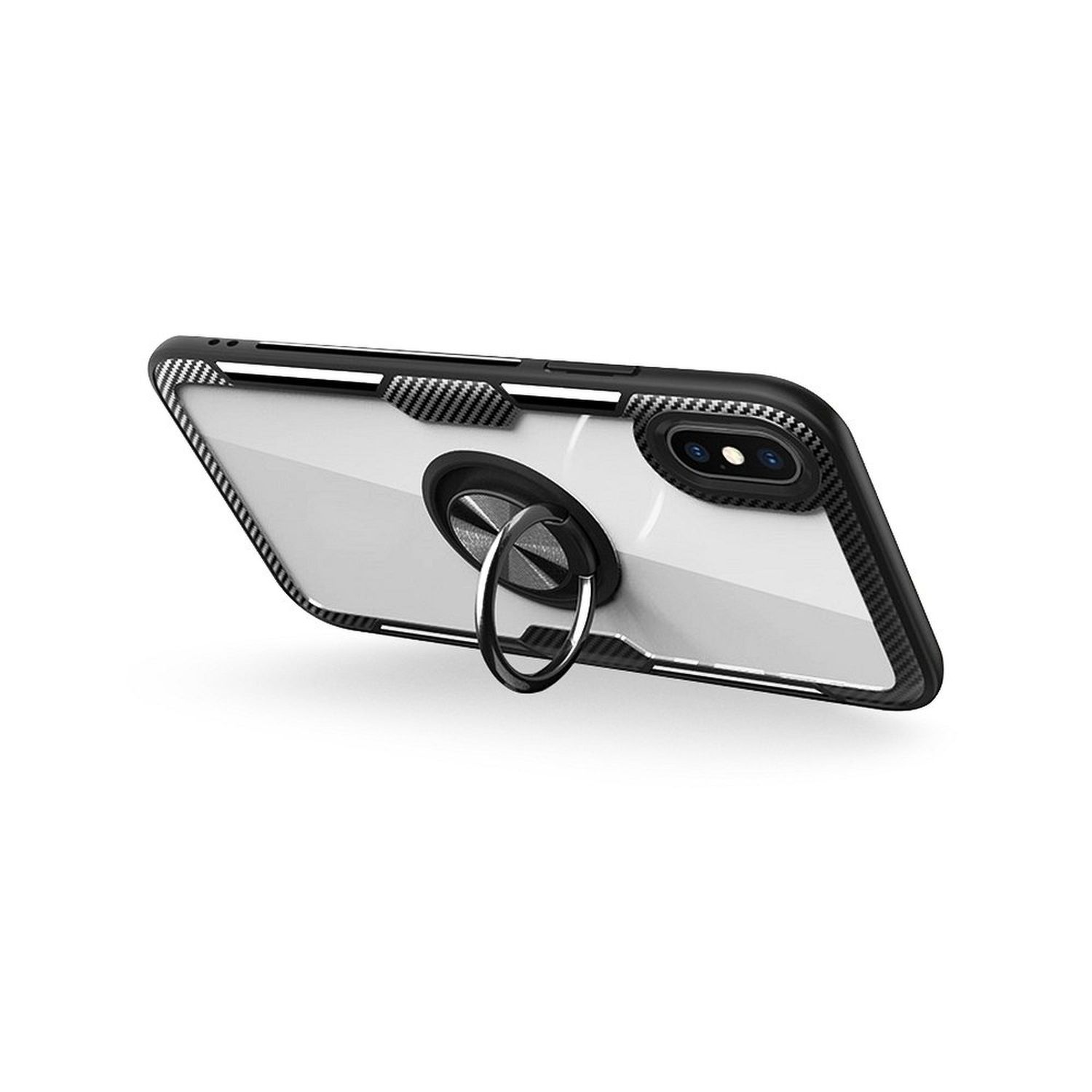 COFI Carbon Ring Case, 12 iPhone Transparent Bumper, Apple, Mini