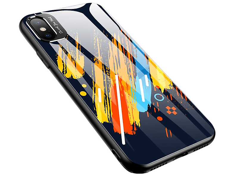COFI Color Glass Case, Bumper, Mehrfarbig iPhone X, Apple