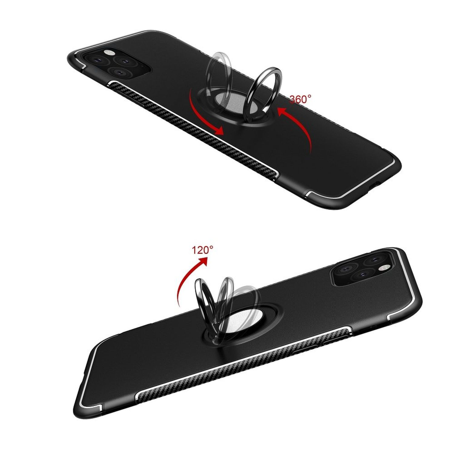 6s, Apple, 6 iPhone Schwarz COFI Bumper, / Case, Ring Carbon