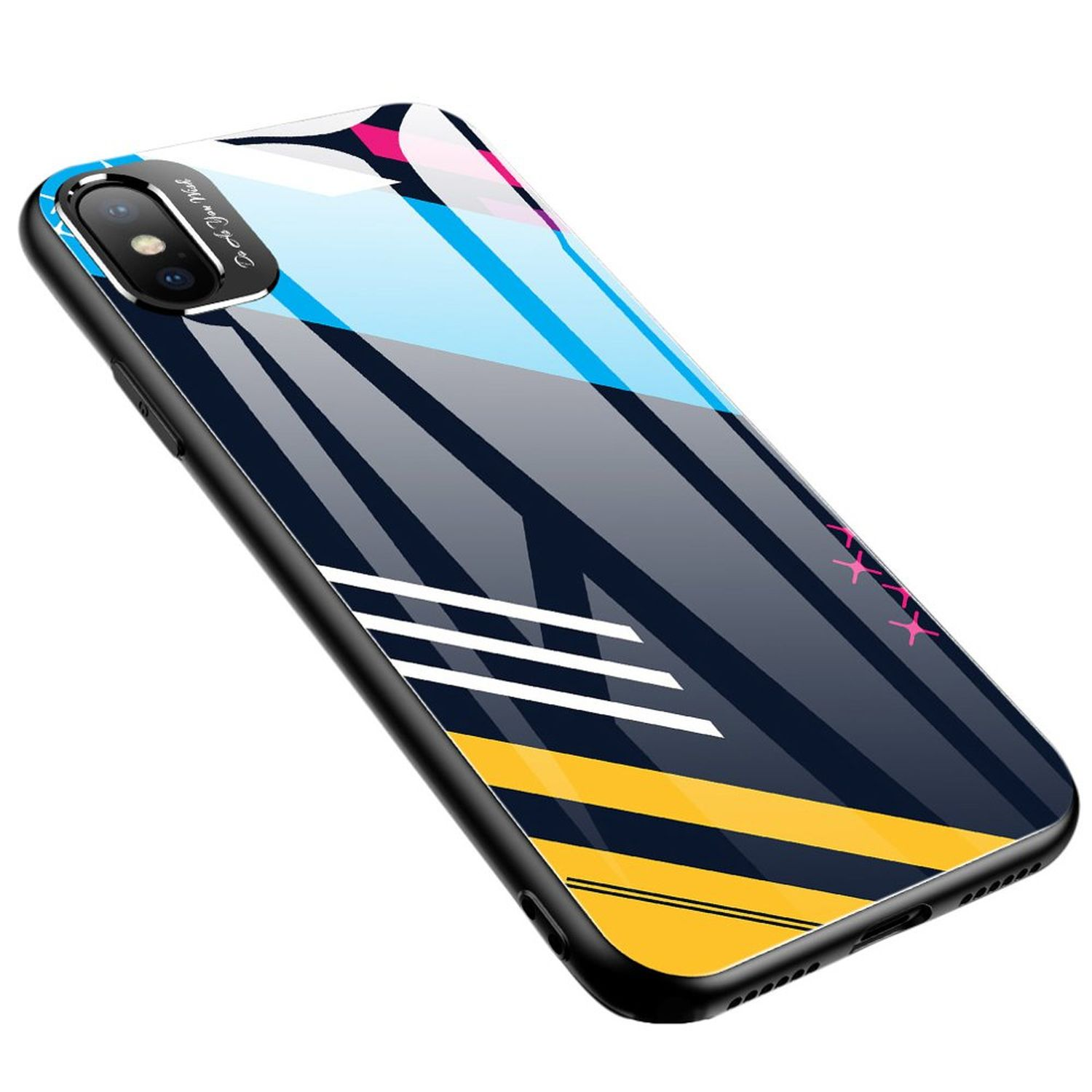 Mehrfarbig Case, Color iPhone Apple, Plus, Glass Bumper, 7 COFI