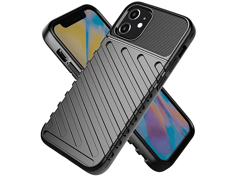 COFI Thunder Case, Bumper, Apple, iPhone 12, Schwarz MediaMarkt