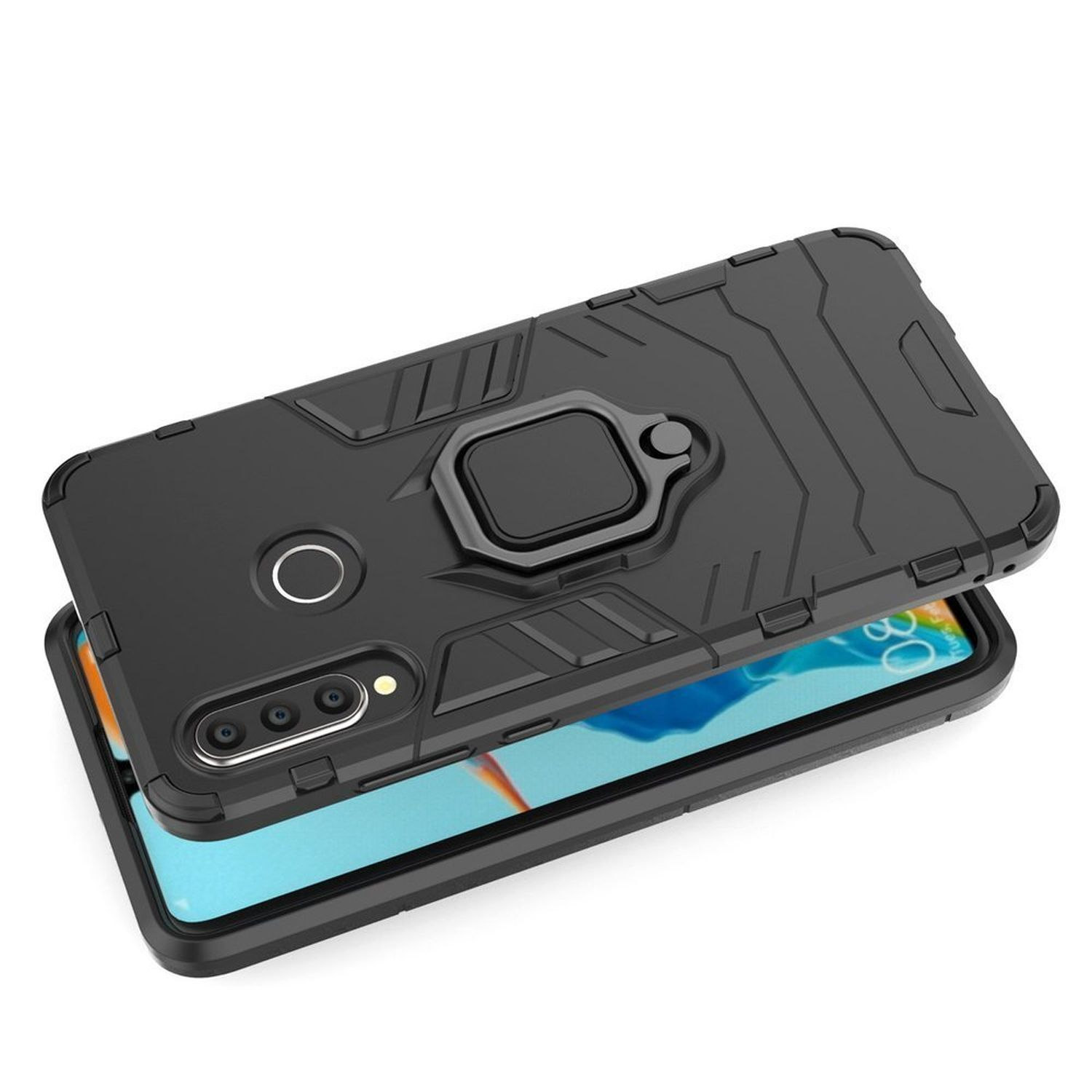 COFI Armor Ring Case, Bumper, Note 9, Redmi Schwarz Xiaomi
