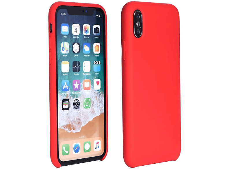 CoverKingz Silikon Handyhülle Für IPhone XS/X – Matt Rot, Weich, Dünn & Stoßsicher