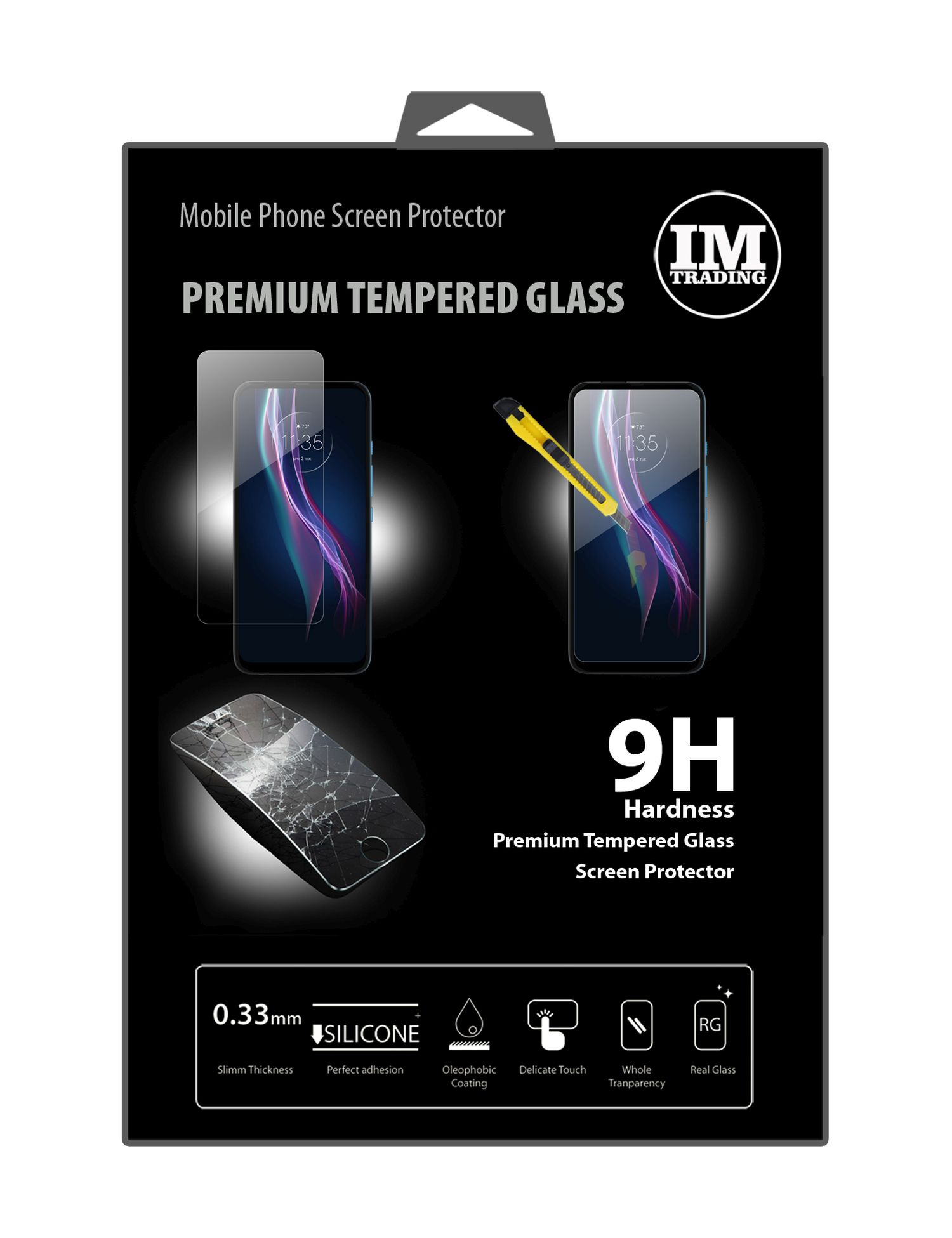 COFI 9H Schutzglas Displayschutz(für Motorola Plus) Moto One Fusion