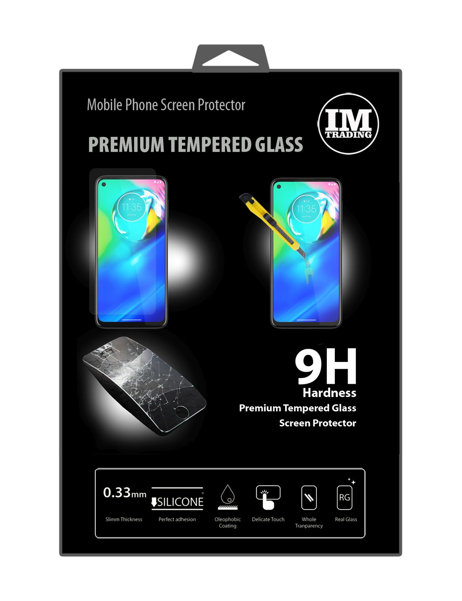 COFI 9H Schutzglas Displayschutz(für Power) Motorola Moto G8