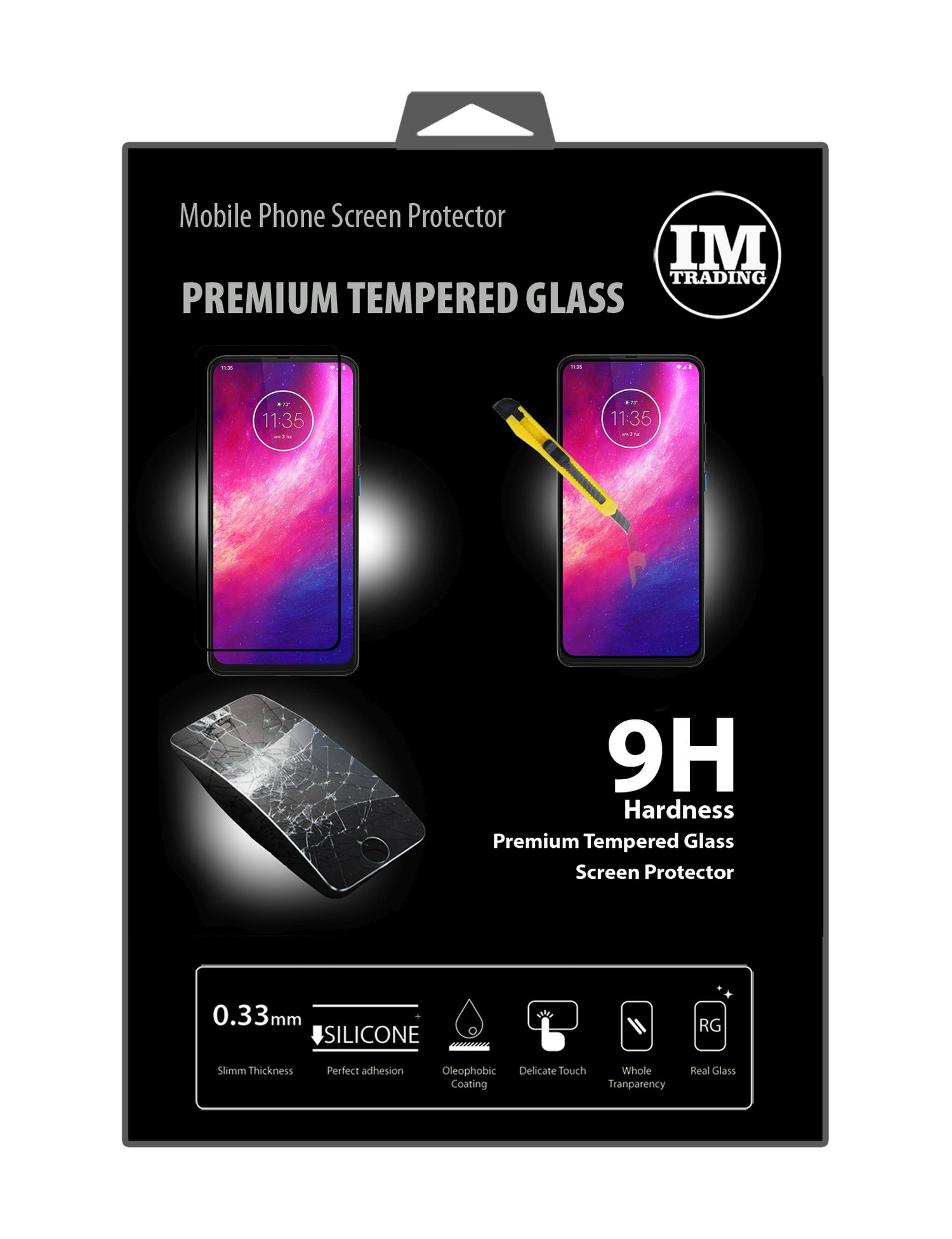 COFI 5D Schutzglas Displayschutz(für Motorola One Moto Hypher)