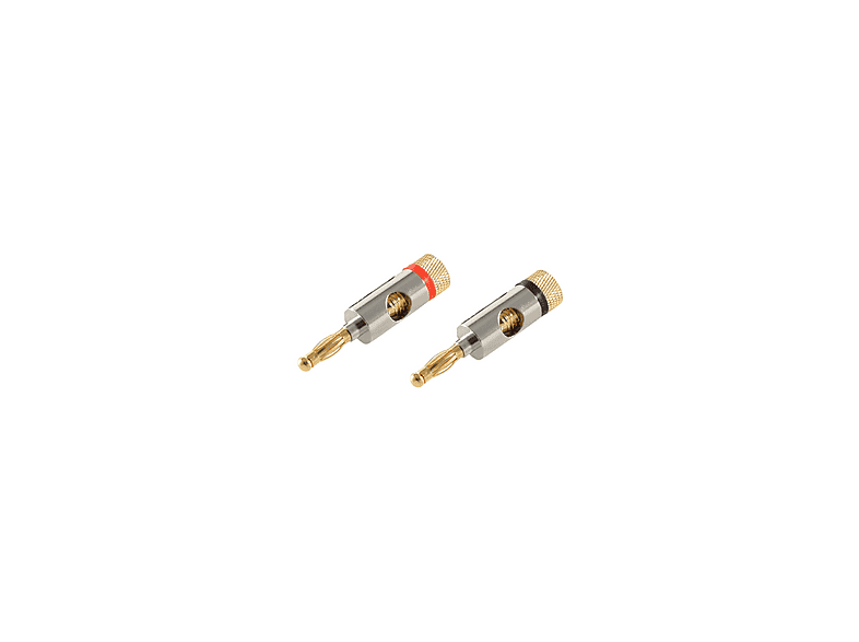 Bananenstecker 12 Paar - Gold Vergoldet Für Lautsprecherkabel, Schwarz & Rot