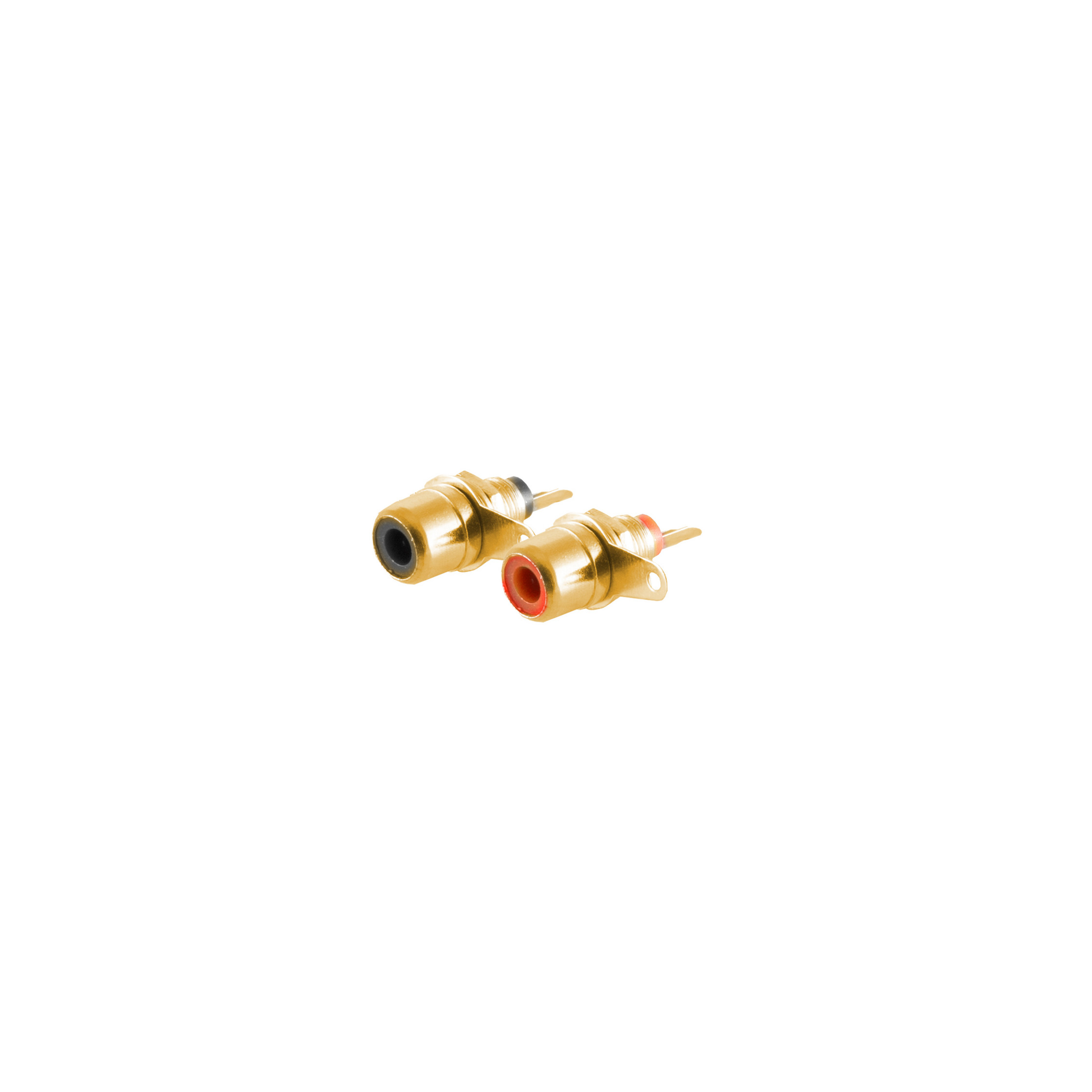 schwarz, SET Adapter Stecker/ Einbaubuchse rot Cinch SHIVERPEAKS - und vergoldet