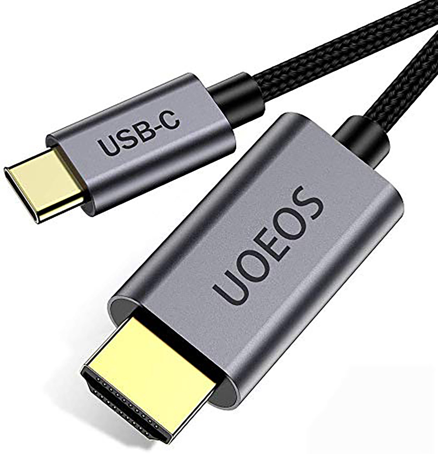 KÖNIG DESIGN Kabel, 4K Kompatibel USB 3 HDMI Kabel Thunderbolt C Schwarz auf