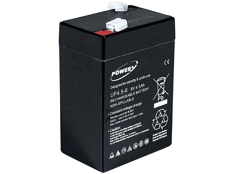 POWERY Bleiakku für z.B. 6V 4,5Ah Lead-Acid Akku, 6 Volt, 4,5Ah | SATURN