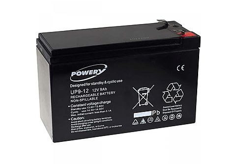 Baterías de Plomo - POWERY Powery Batería de GEL UP9-12 compatible con FIAMM Modelo FG20722 12V 9Ah