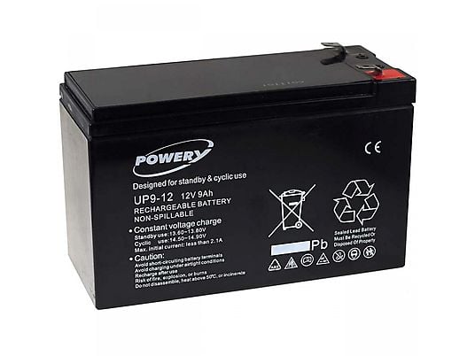 Baterías de Plomo - APC Powery Batería de GEL para SAI APC Back-UPS 350 9Ah 12V