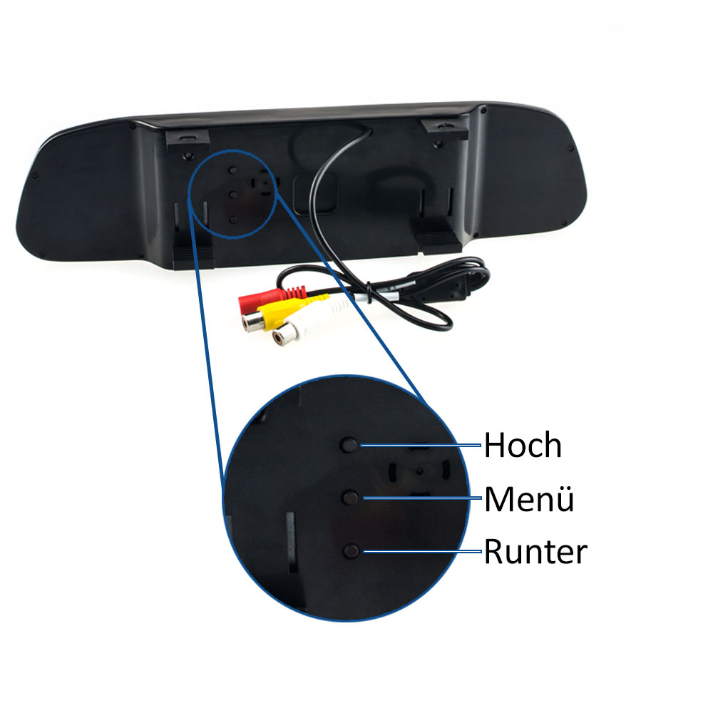 MAXXCOUNT 4,3 Zoll Rückspiegel-Monitor für Rückfahrkamera