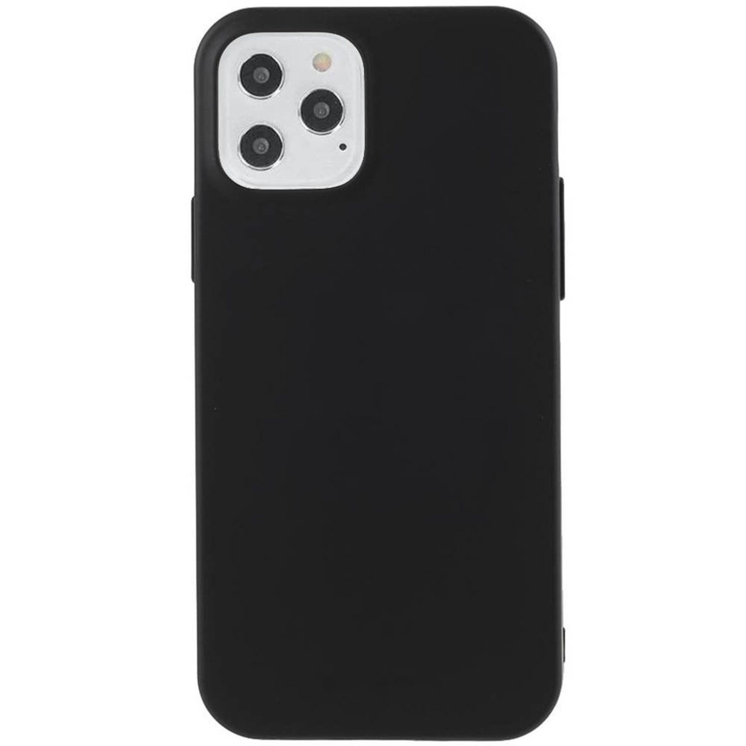 12, Apple, Handyhülle Jelly cofi1453® COFI Bumper iPhone Schutzhülle iPhone Schwarz, mit 12 in Schwarz Case Bumper, kompatibel Case Soft