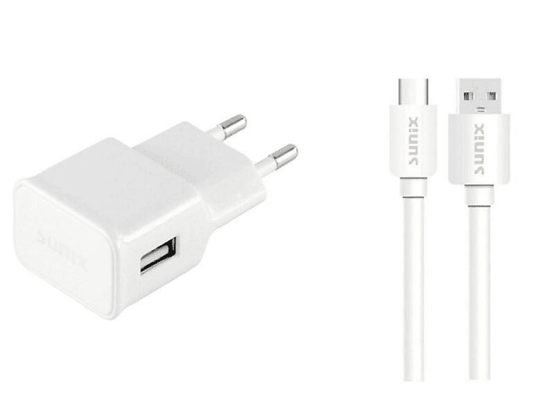 USB Netzteil Ladegerät Weiß Micro 2A Universal, SUNIX