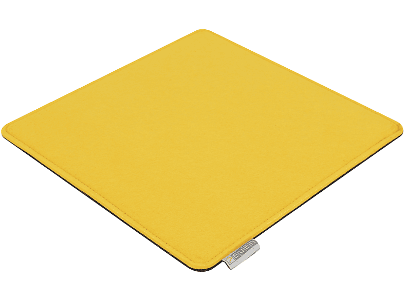 7EVEN Filz Auflage 30 x 30 cm für z.B. Cube Hocker Gelb/Grau - Beidseitig 4mm/4mm FIlzauflage | Textilien & Teppiche