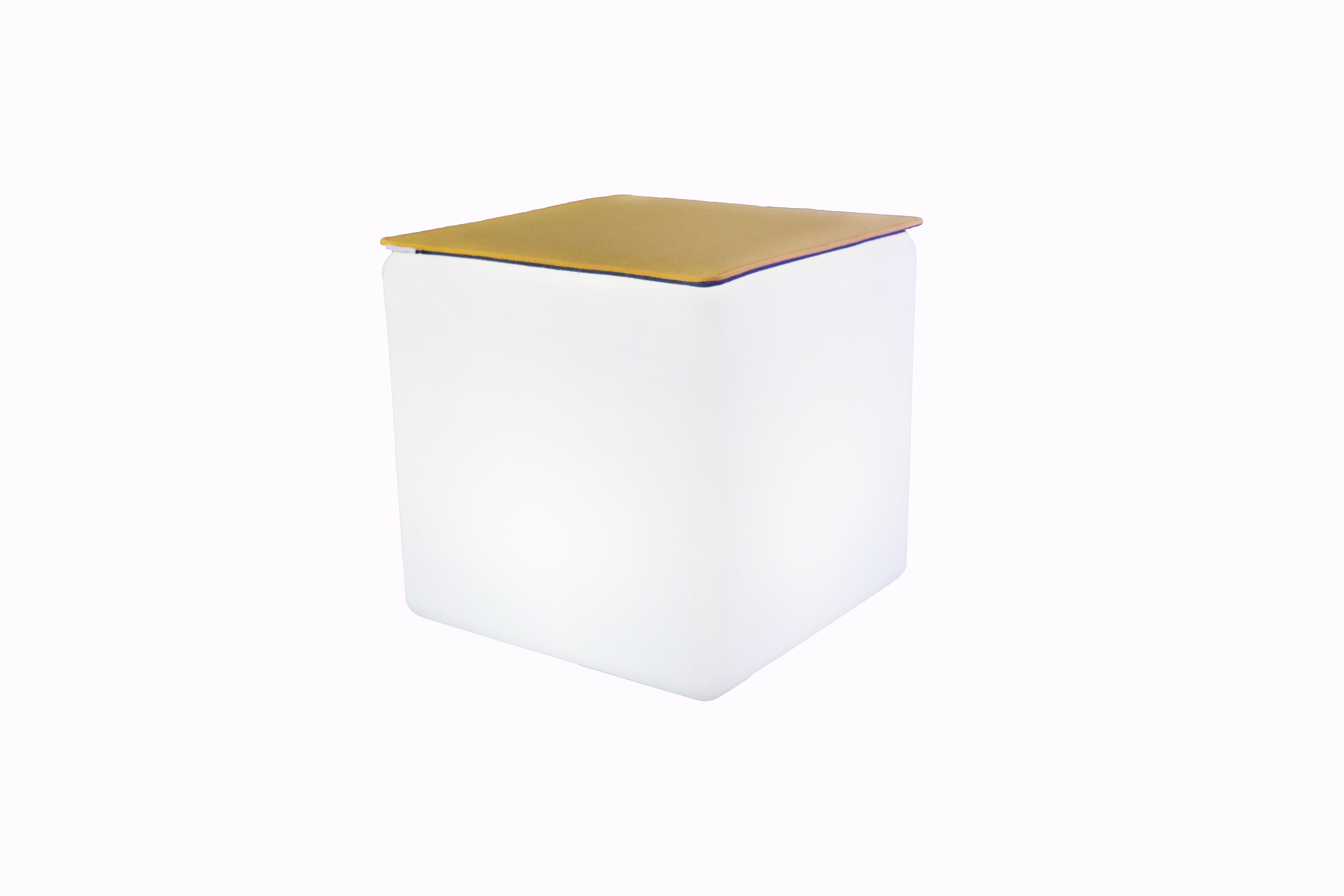 Filz x für cm Hocker Cube Auflage z.B. 30 FIlzauflage 7EVEN Beidseitig - 4mm/4mm Gelb/Grau 30