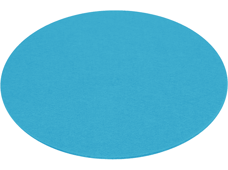 7EVEN Filz Auflage 33 cm Rund Blau - Kreisförmige Filzmatte Einseitig 4mm FIlzauflage