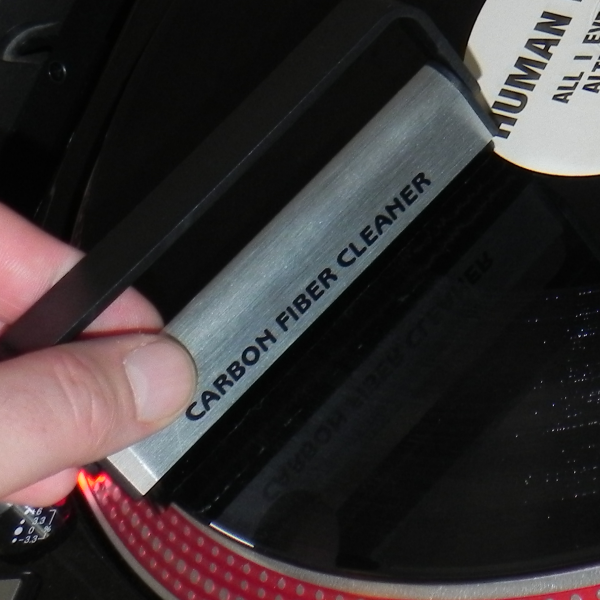 7EVEN Carbonfaser Schallplatten LP Antistatik Reinigung Schallplatten Reinigungsbürse Plattenbürste (Kohlefaser) 