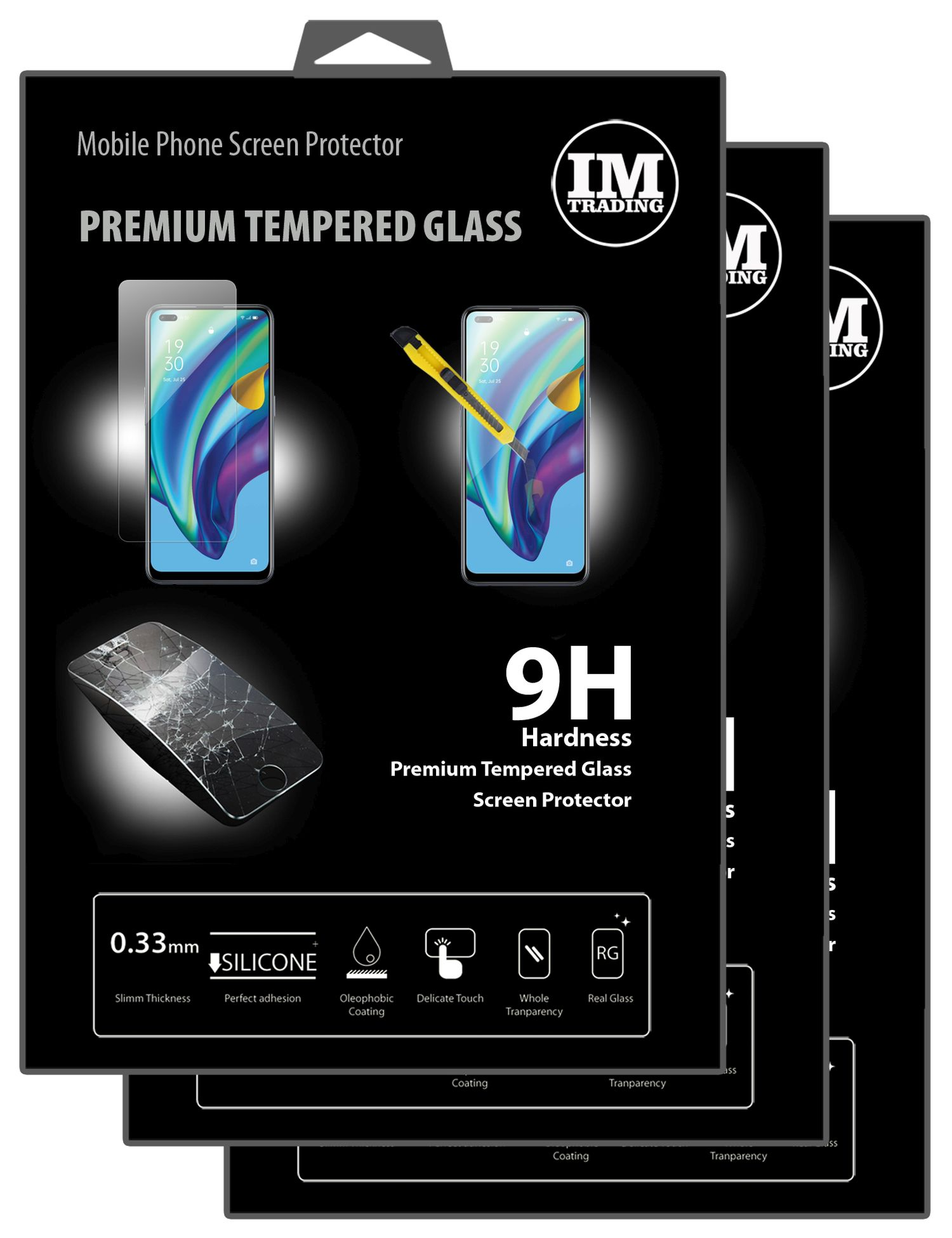 9H 4 Schutzglas Lite) Displayschutz(für Oppo COFI Reno 3x