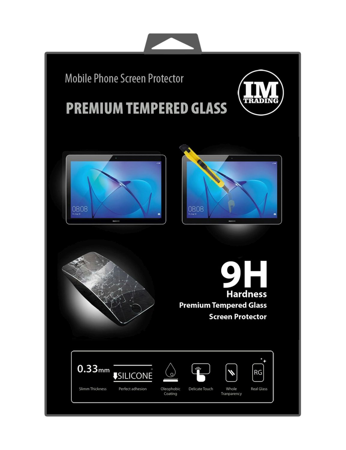 9.6) Huawei 9H COFI T3 Schutzglas Displayschutz(für MediaPad
