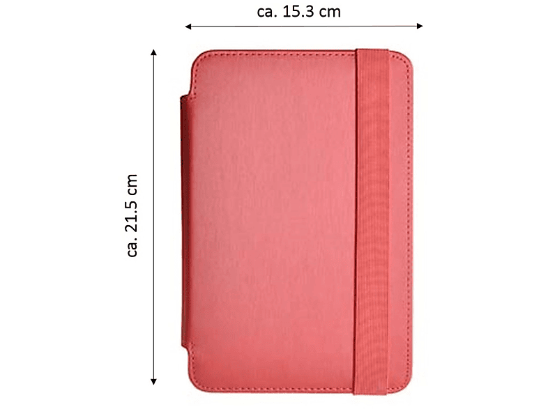 COFI Tablet Hülle Case Bookcover für Universal 8.4 Zoll Tablets Kunstleder, Rot