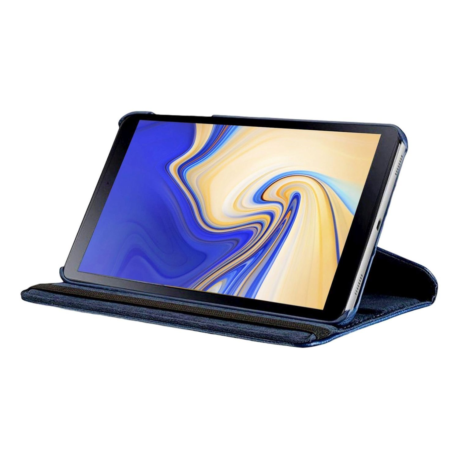 COFI Tablet Case 10.5 Galaxy Rotierbar Tab S4 Bookcover für Kunstleder, Blau Hülle Samsung