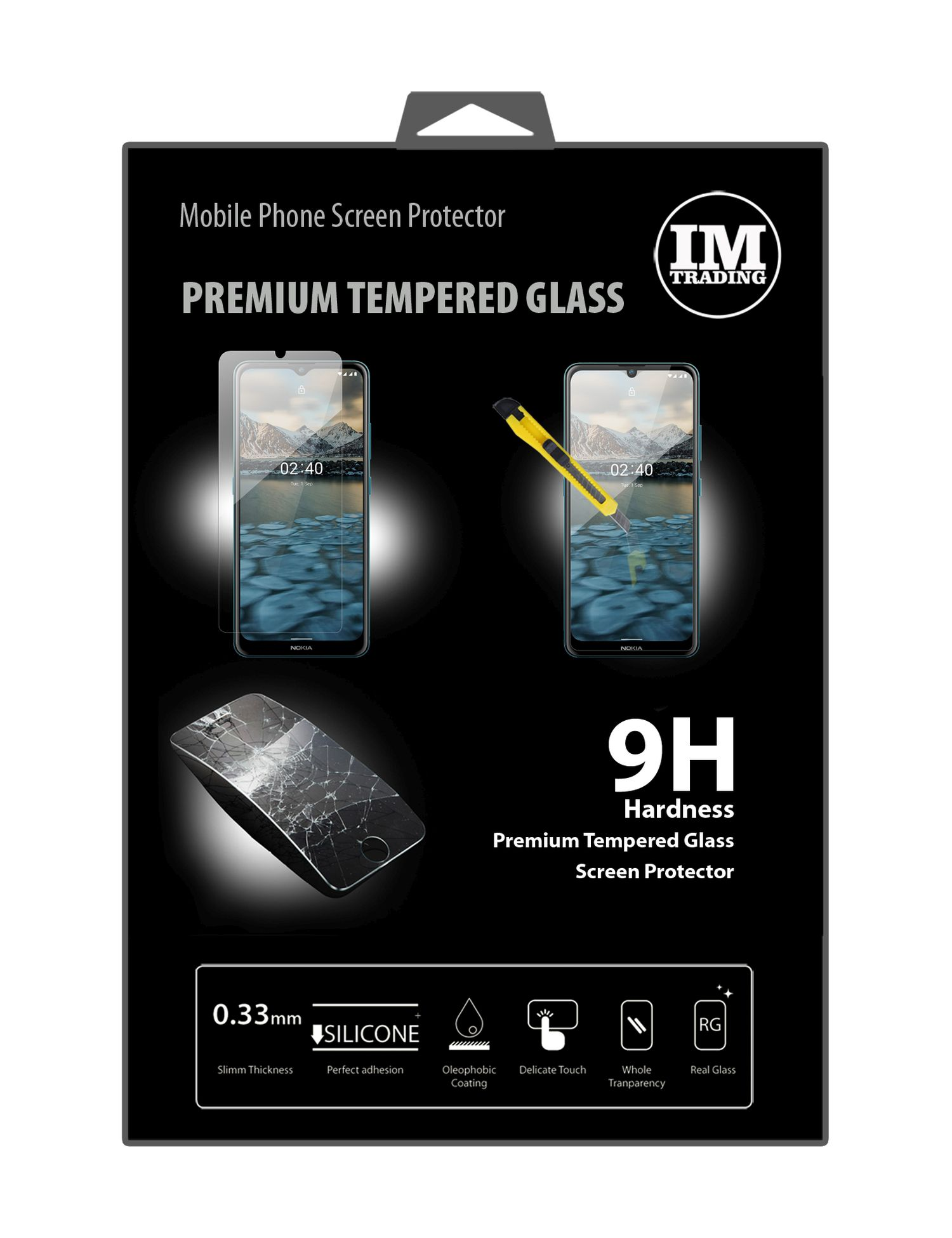 COFI 3x 9H Schutzglas Displayschutz(für Nokia 2.4)
