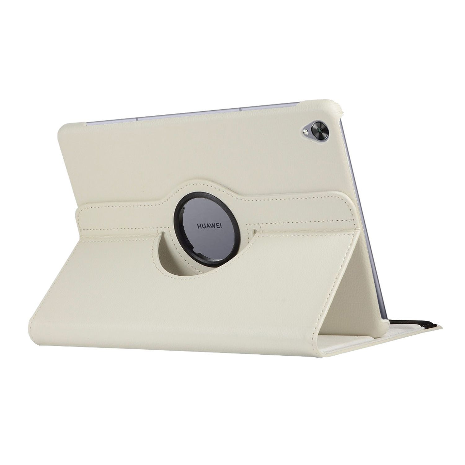 COFI Tablet M6 MediaPad Huawei Weiß für Case Hülle Kunstleder, Bookcover 10.8 Rotierbar