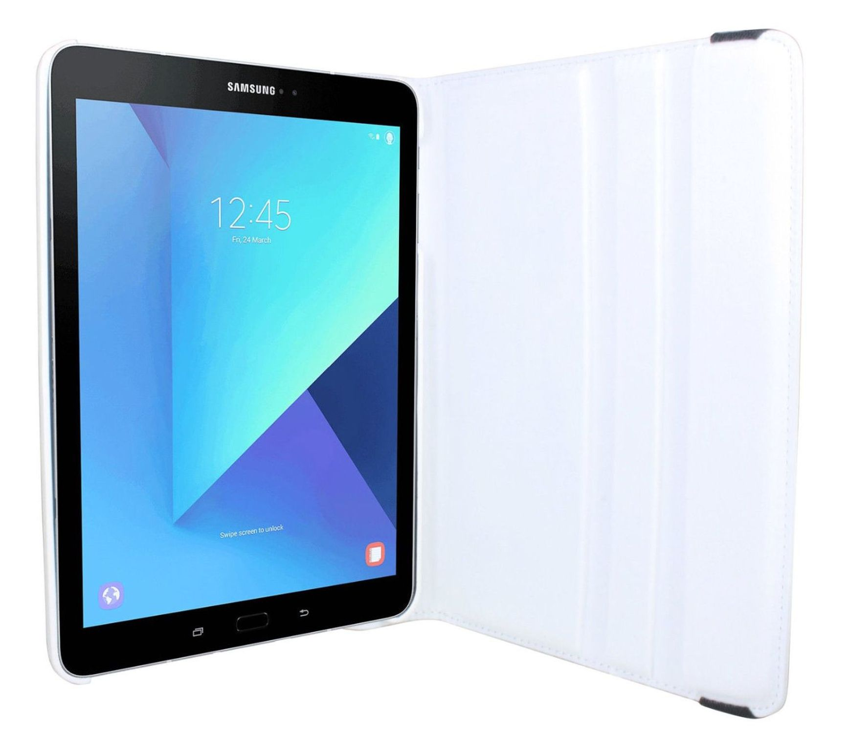COFI Tablet Weiß Case Rotierbar Galaxy Samsung Kunstleder, Hülle Tab Bookcover für 9.7 S3